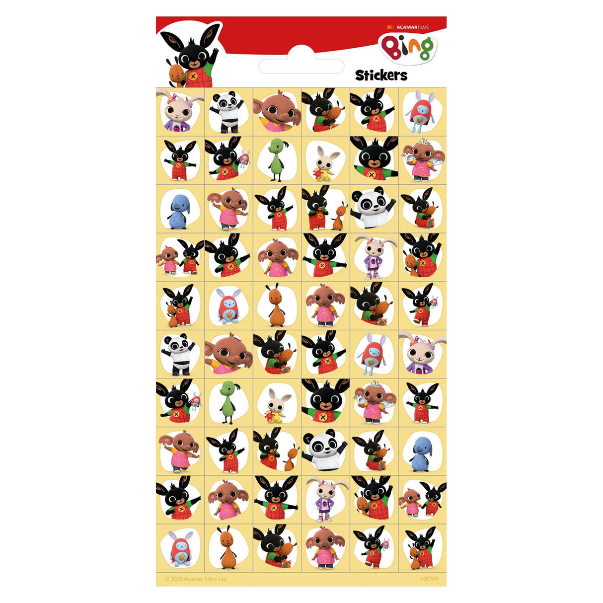 Feuille d'autocollants Totum Bing, 60 pcs.