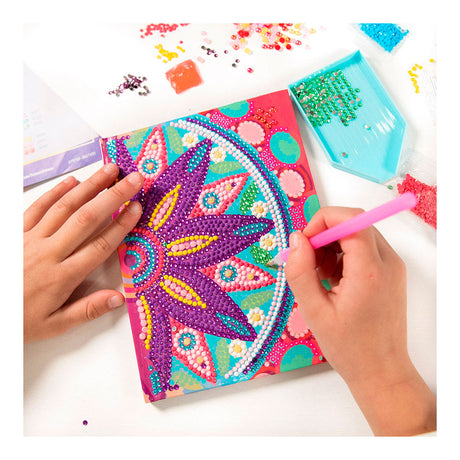 Totum diamant carnet 079700 astuce cadeau - livre d'écriture créatif - peinture diamant mandala à partir de 6 ans