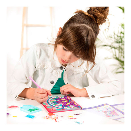 Totum diamant carnet 079700 astuce cadeau - livre d'écriture créatif - peinture diamant mandala à partir de 6 ans