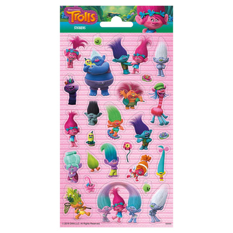Feuille d'autocollants Totum scintillante - trolls