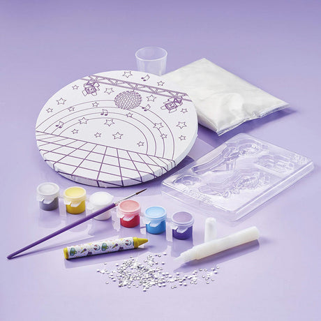Totum craft case disco dance toile peinture - jouets filles - artisanat avec plâtre décoration maison