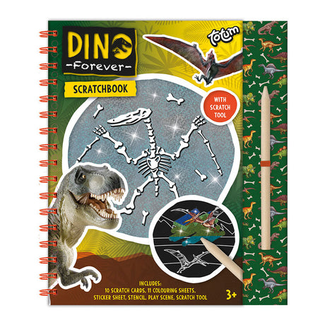 Totum dino pour toujours - livre à gratter