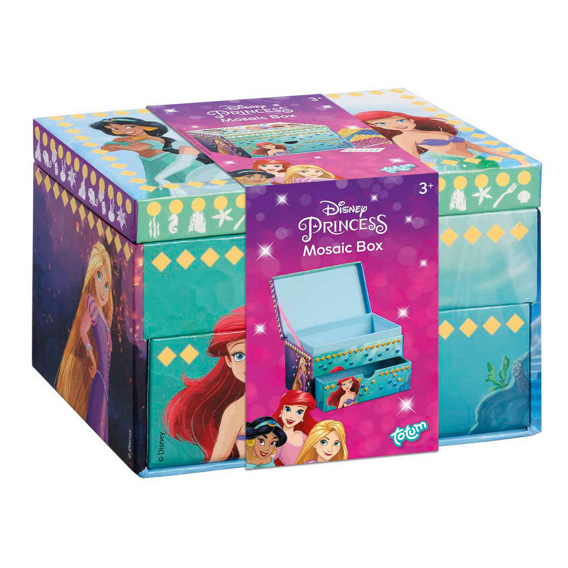 Fabrication d'une boîte à bijoux en mosaïque Totum Disney Princess