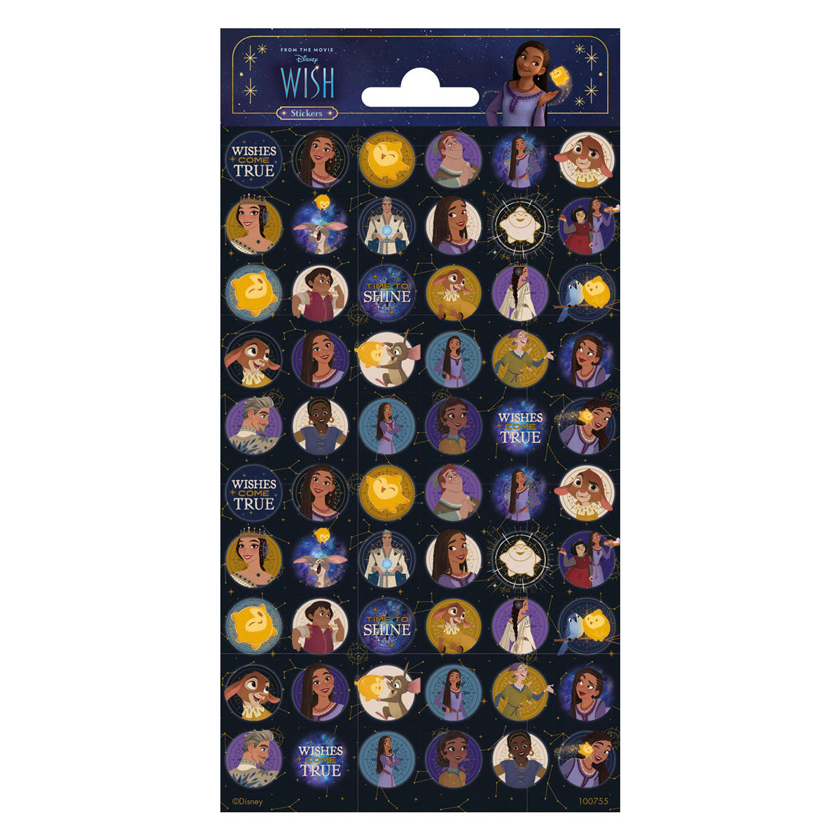 Feuille d'autocollants Totum Disney wish mini