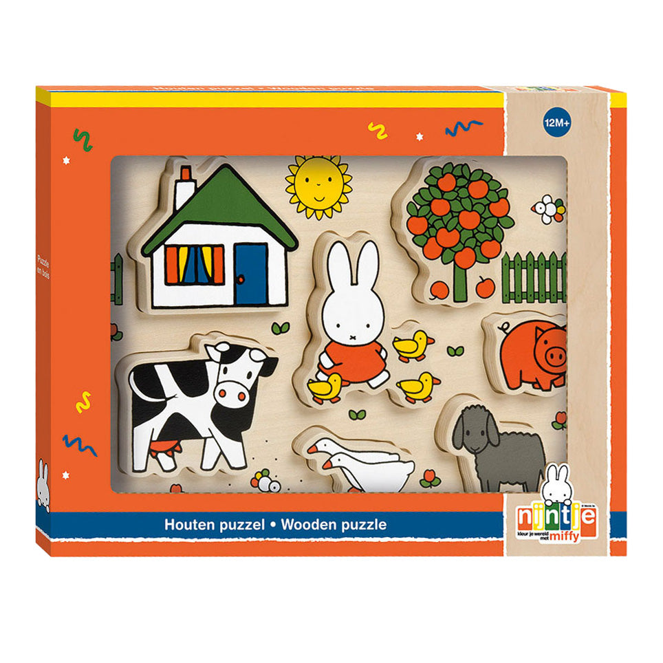 Puzzle en bois Miffy, puzzle de formes - jouets éducatifs junior - tout-petit, enfant d'âge préscolaire - à partir de 1 an - conseil cadeau jouets bambolino