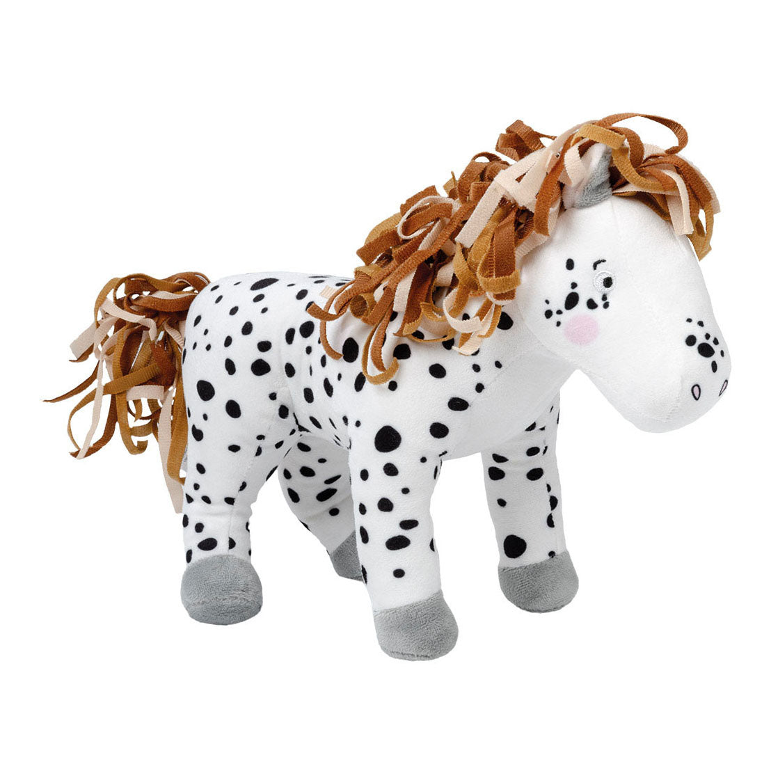 Bambolino toys knuffel pluche fien en teun - stip de pony, 25cm