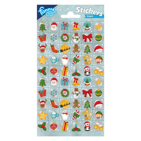 Feuille d'autocollants de groupe d'artisanat créatif de Noël