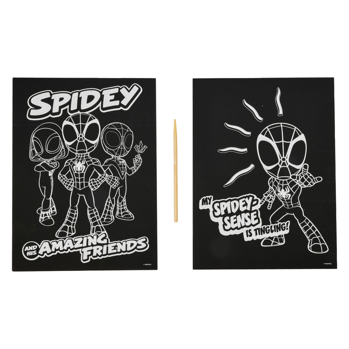 Art à gratter Spider-Man Canenco, 2 pièces.