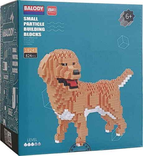 Balody golden retriever chien avec nanoblocs mini blocs de construction lego 824 pièces