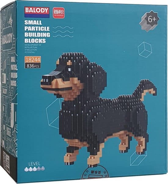 Balody teckel chien avec nanoblocs mini blocs de construction lego 836 pièces