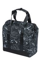 Basil Grand Flower Bicycle Shopper Black Water -Dispst Bag With Laptop Box 23L