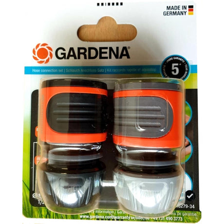 Raccord de tuyau Gardena + arrêt d'eau 1 2 - 5 8