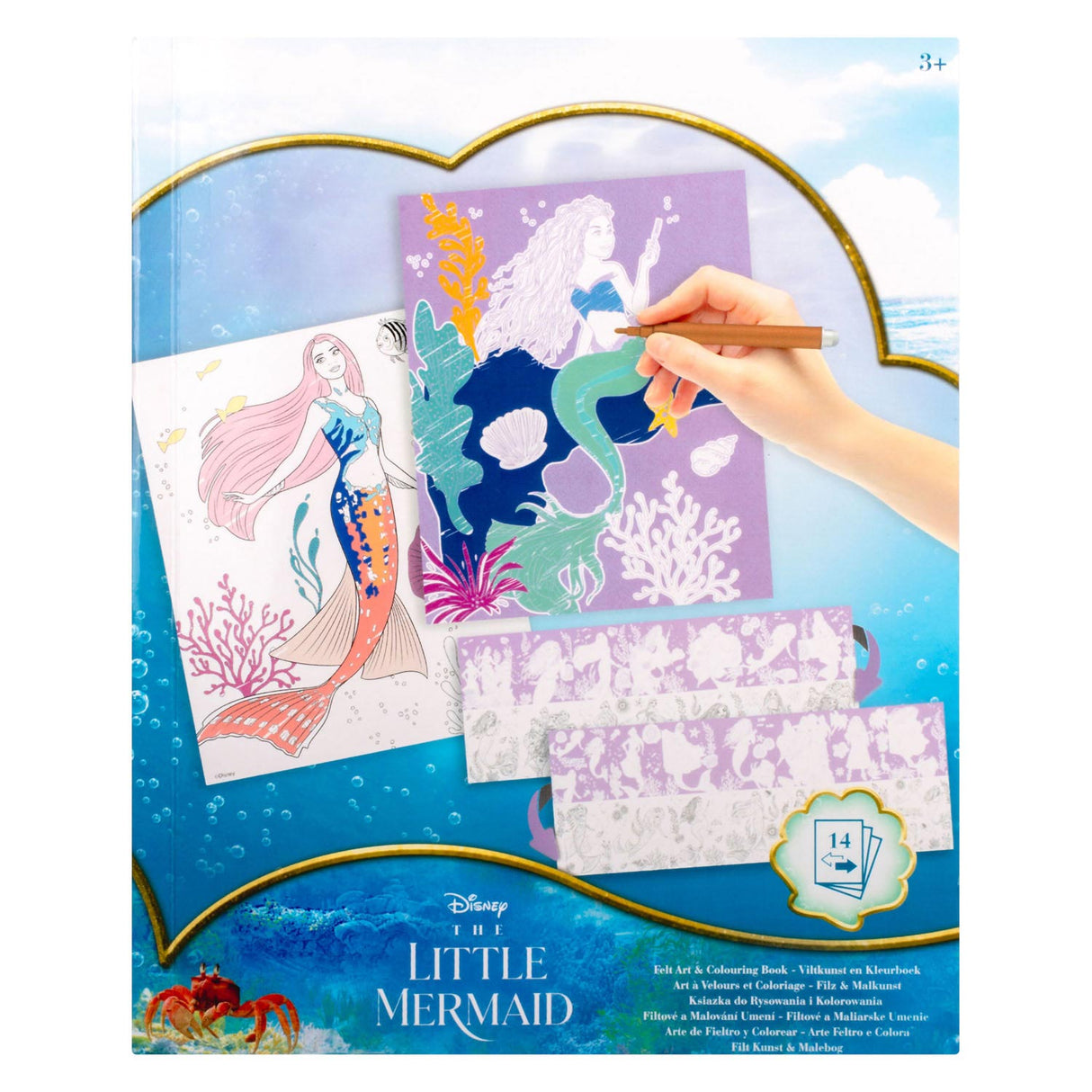 Canenco la petite sirène feutre art et livre de coloriage