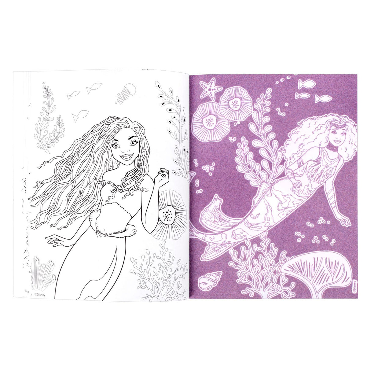 Canenco la petite sirène feutre art et livre de coloriage