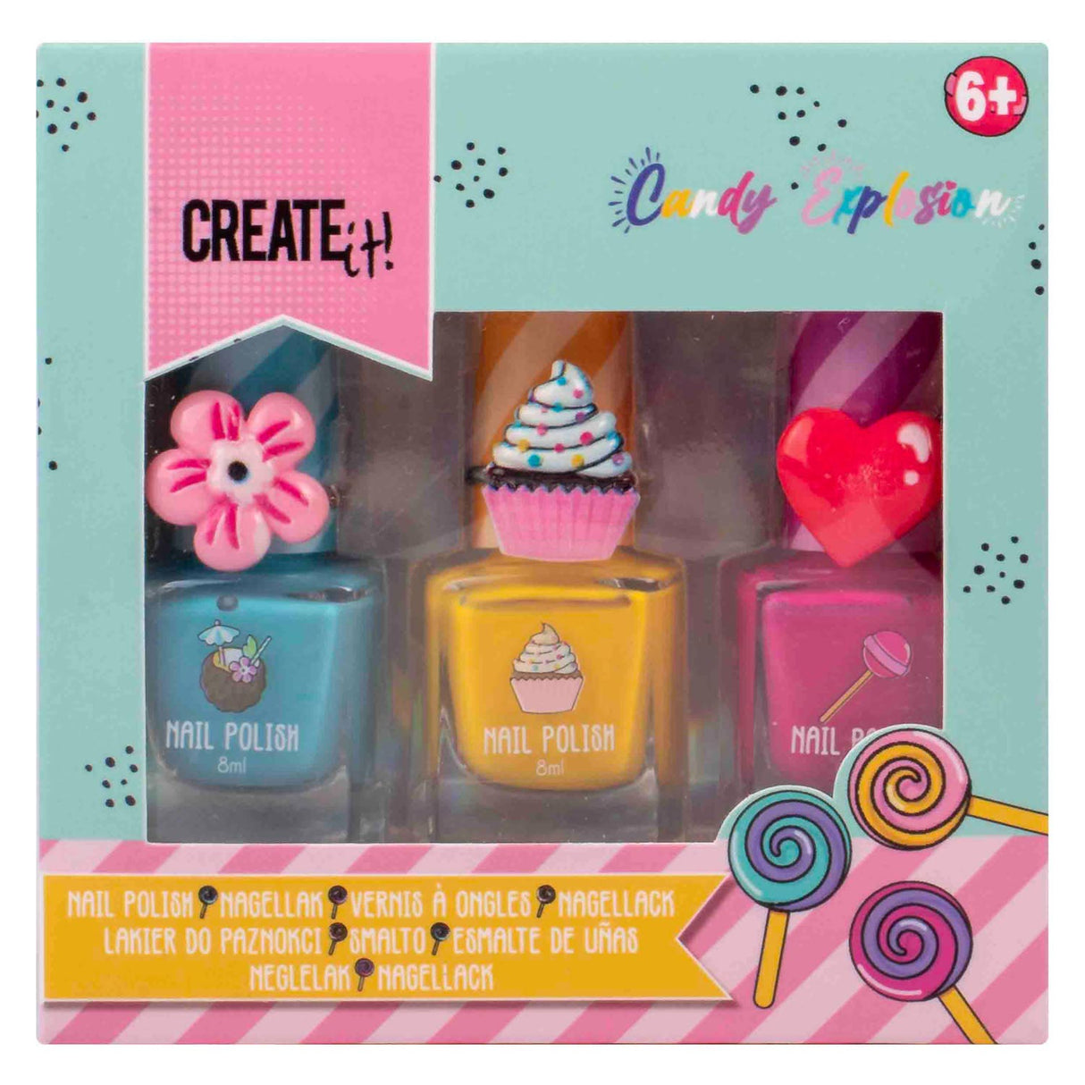 Créez-le ! vernis à ongles explosion de bonbons, 3 pcs.
