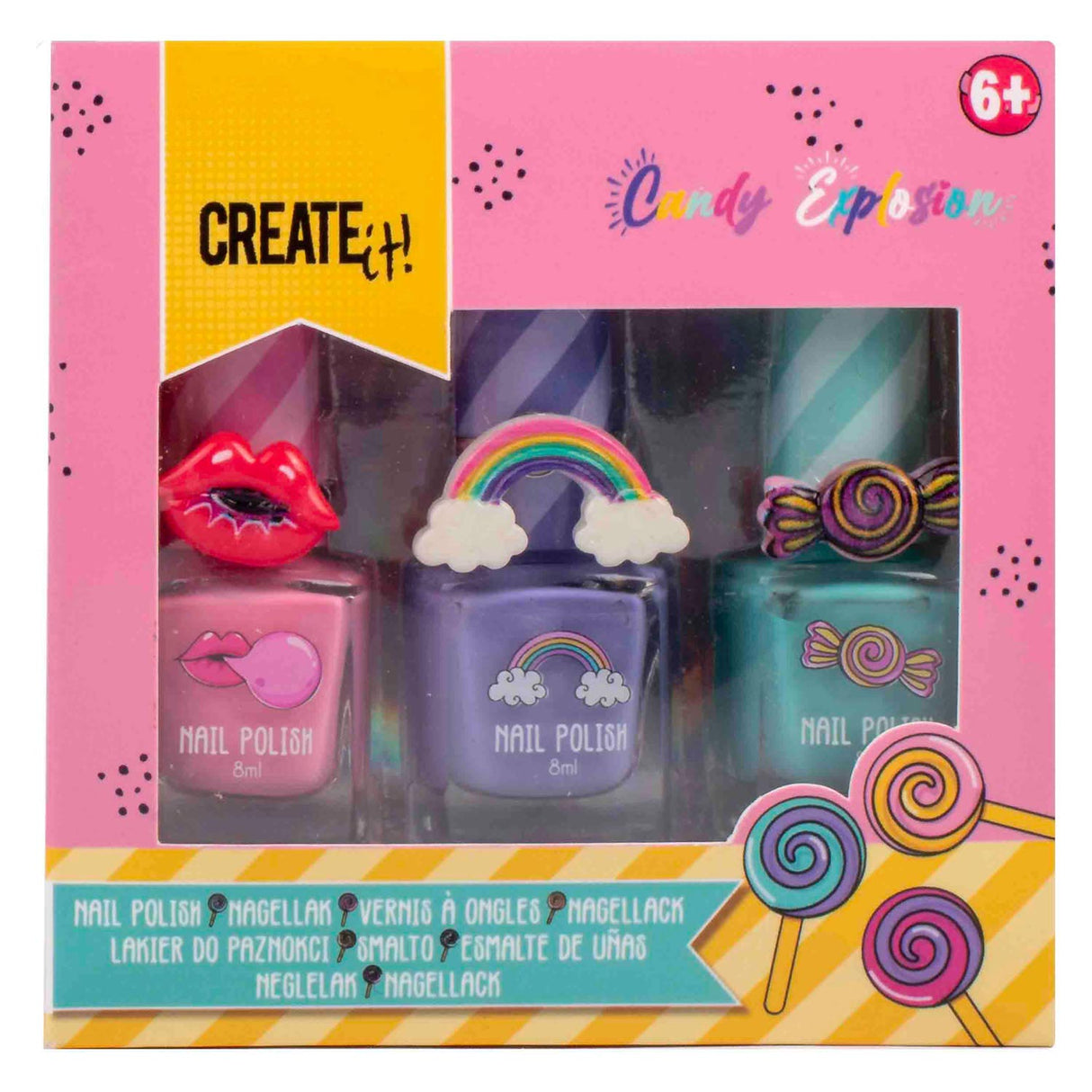 Créez-le ! vernis à ongles explosion de bonbons, 3 pcs.