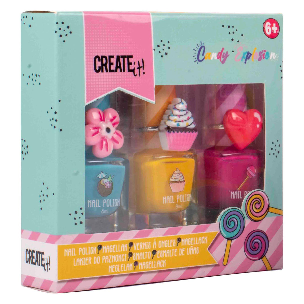 Créez-le ! vernis à ongles explosion de bonbons, 3 pcs.