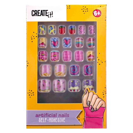 Créez-le ! faux ongles autocollants explosion de bonbons