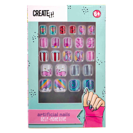 Créez-le ! faux ongles autocollants explosion de bonbons