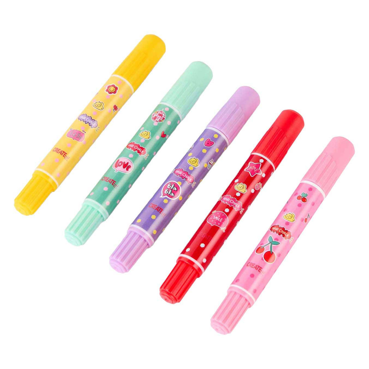 Créez-le ! stylos à craie pour cheveux, 5 pcs