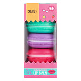 Créez-le ! boîte de macarons de baume à lèvres bonbons, 3 pcs.