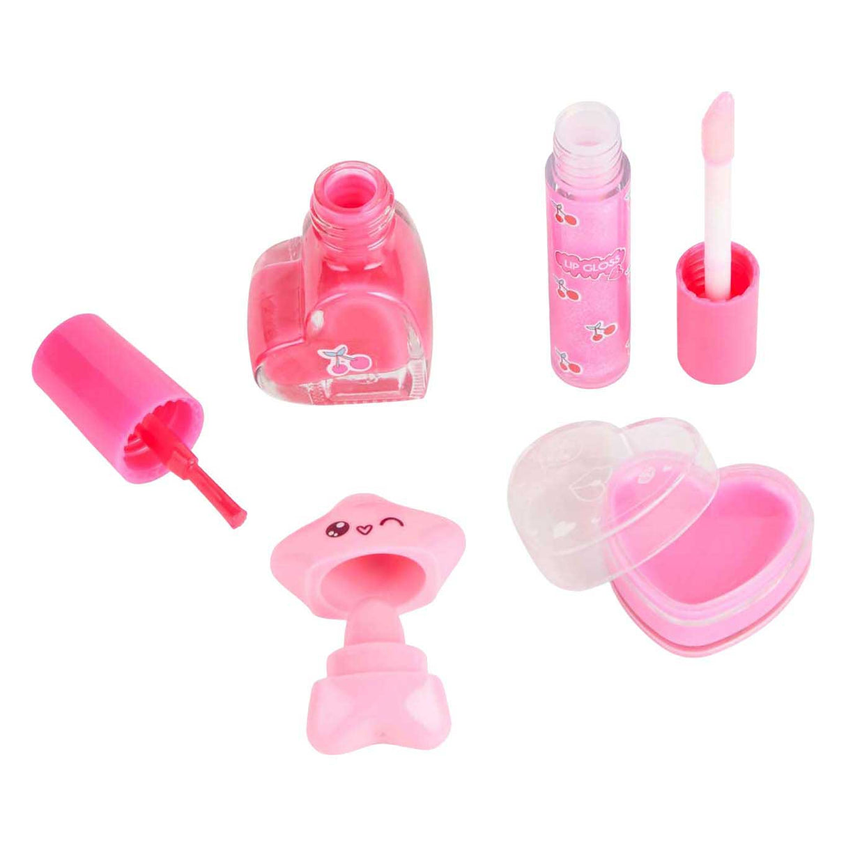 Canenco crée-le ! set de maquillage de beauté dans un sac à dos moelleux love pink
