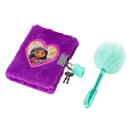Journal en peluche de la maison de poupée de Canenco Gabby avec stylo en peluche