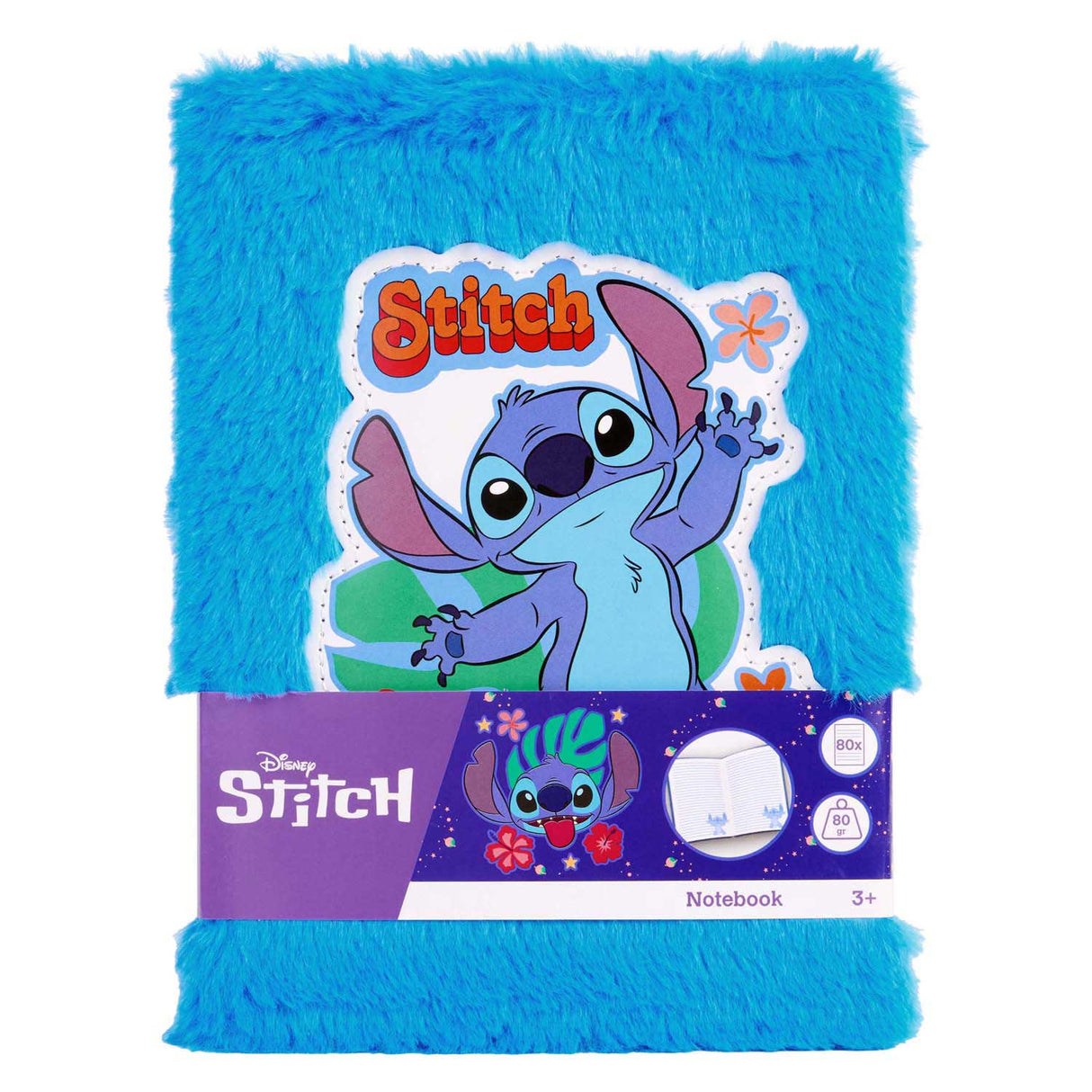 Carnet peluche point Canenco bleu clair