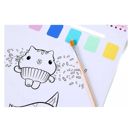 Livre de peinture à l'eau pour maison de poupée Canenco Gabby - incl. brosse