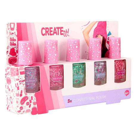 Canenco crée-le ! confettis de vernis à ongles - 5 pcs.