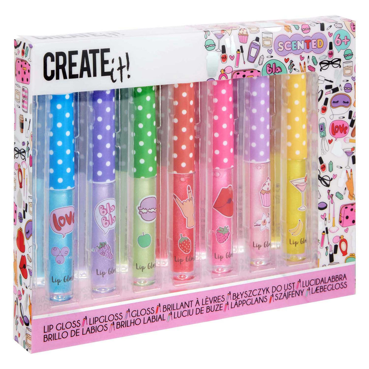 Canenco crée-le ! brillant à lèvres parfumé pailleté - 7 pcs.