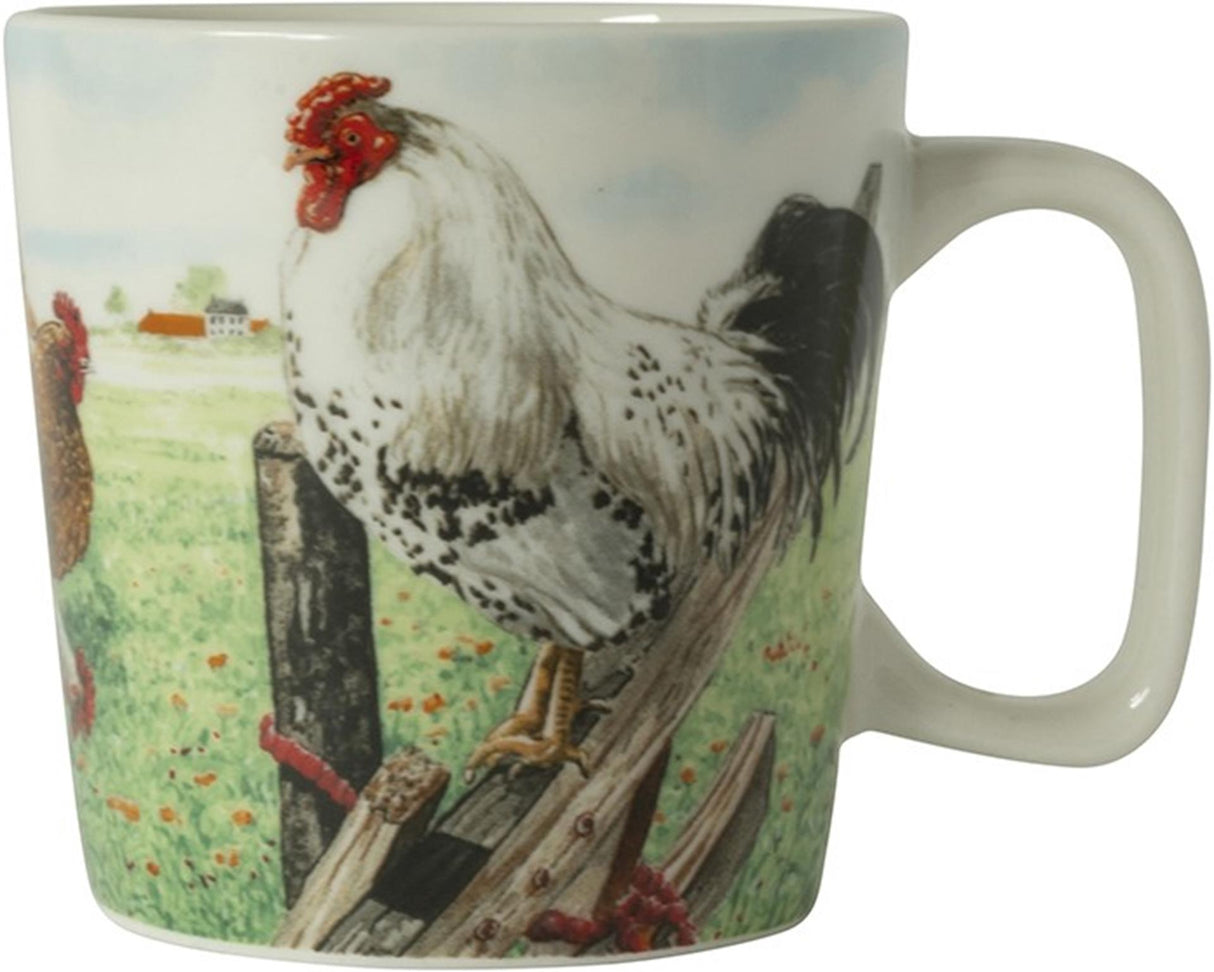Wiebe van der Zee Wiebe's Farm mini mug poulet 230ml boîte de 6 pièces en porcelaine