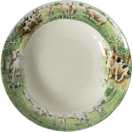 Wiebe van der Zee Wiebe's Farm assiette creuse chèvre cochon ø23cm boîte de 6 pièces porcelaine