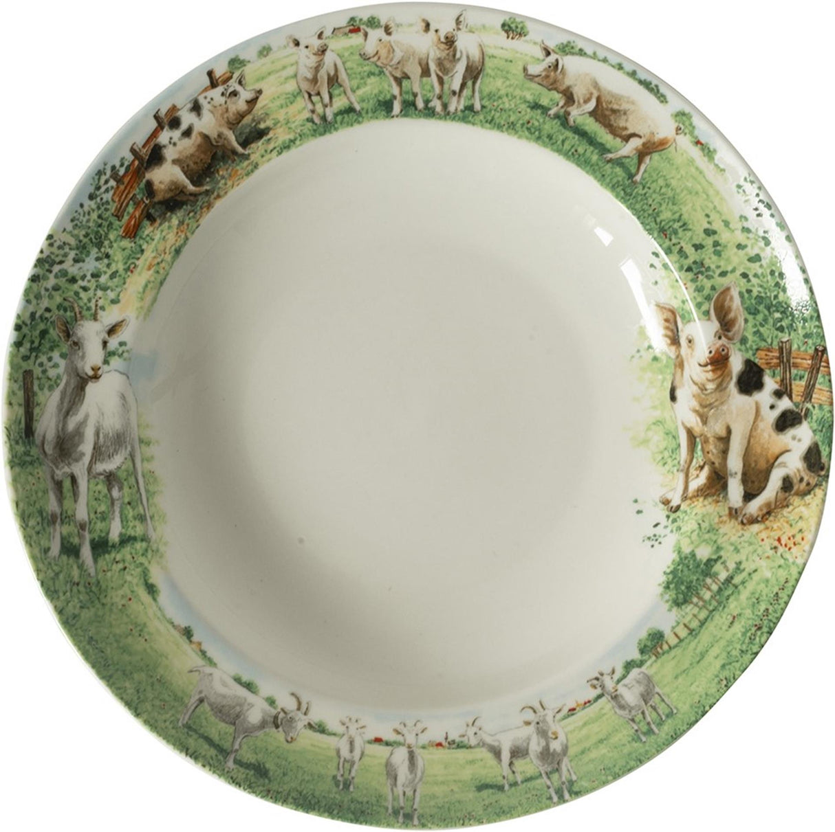 Wiebe van der Zee Wiebe's Farm assiette creuse chèvre cochon 6 pcs