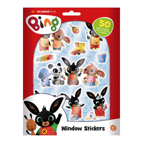 Autocollants de fenêtre Totum bing, autocollants mobiles non permanents avec fond de jeu - jouets éducatifs pour juniors à partir de 3 ans - jouets bambolino