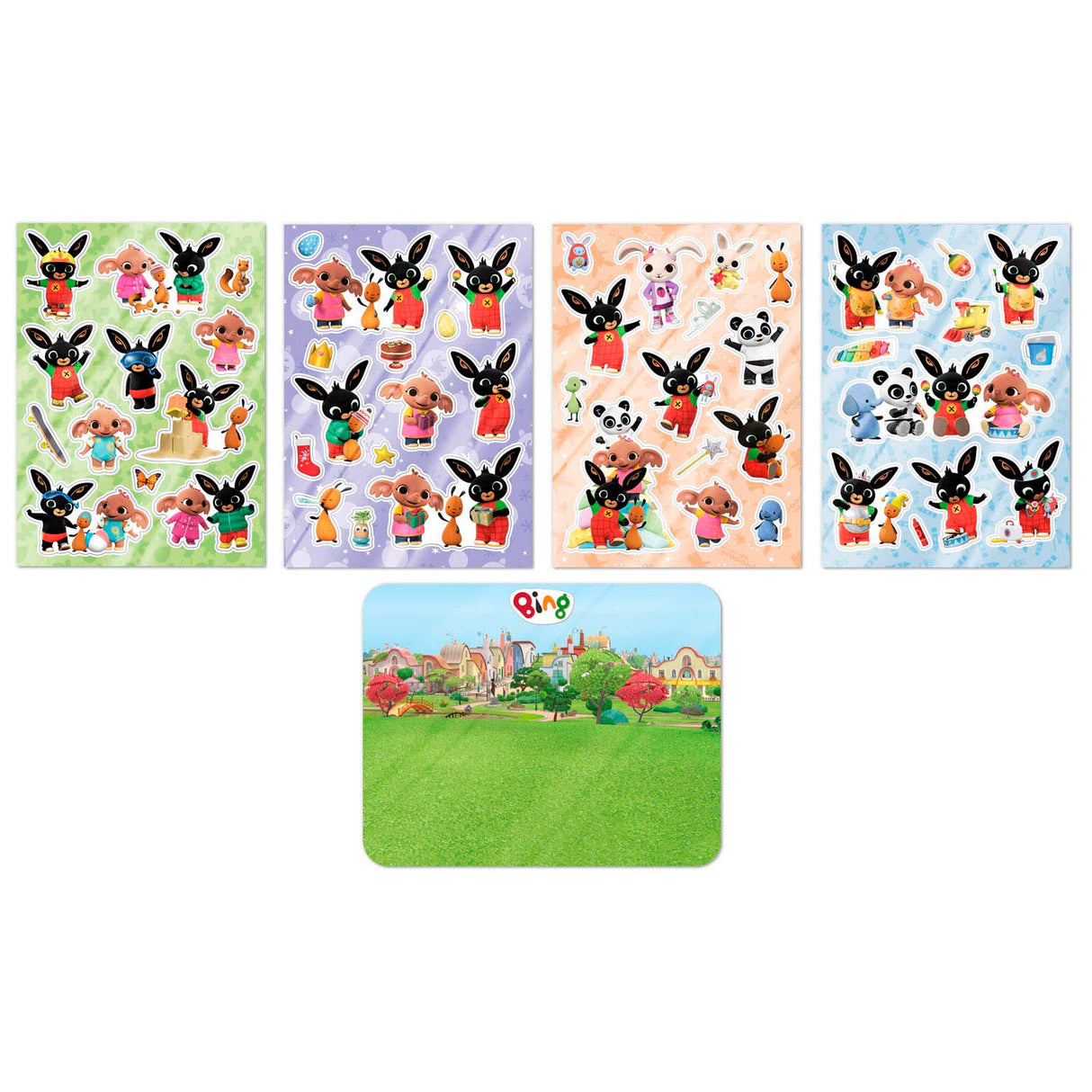 Autocollants de fenêtre Totum bing, autocollants mobiles non permanents avec fond de jeu - jouets éducatifs pour juniors à partir de 3 ans - jouets bambolino