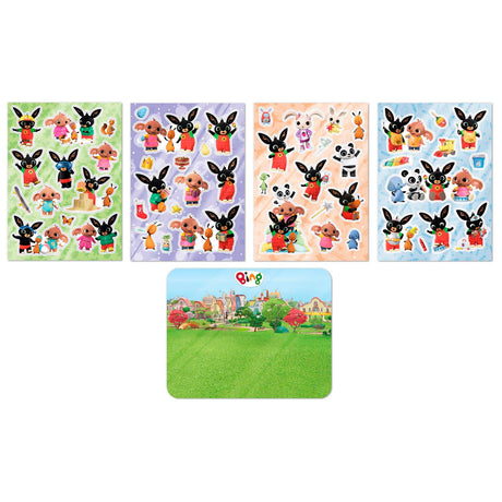 Autocollants de fenêtre Totum bing, autocollants mobiles non permanents avec fond de jeu - jouets éducatifs pour juniors à partir de 3 ans - jouets bambolino