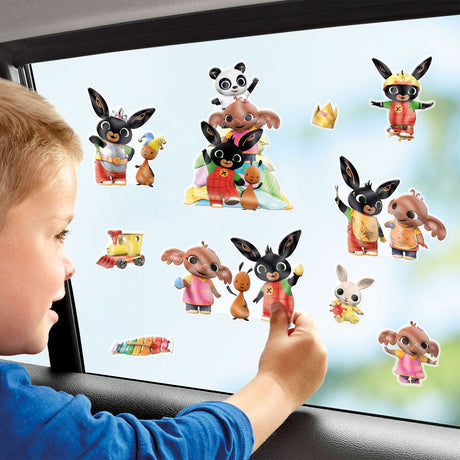 Autocollants de fenêtre Totum bing, autocollants mobiles non permanents avec fond de jeu - jouets éducatifs pour juniors à partir de 3 ans - jouets bambolino