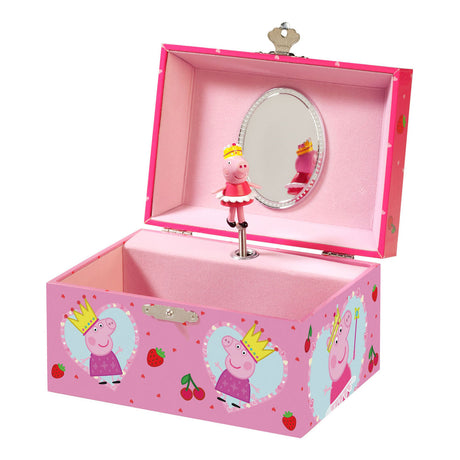 Boîte à bijoux Bambolino Peppa Pig, boîte à bijoux, boîte à musique - avec ballerine Peppa rotative et miroir - jouets pour tout-petits et enfants d'âge préscolaire à partir de 3 ans - astuce cadeau