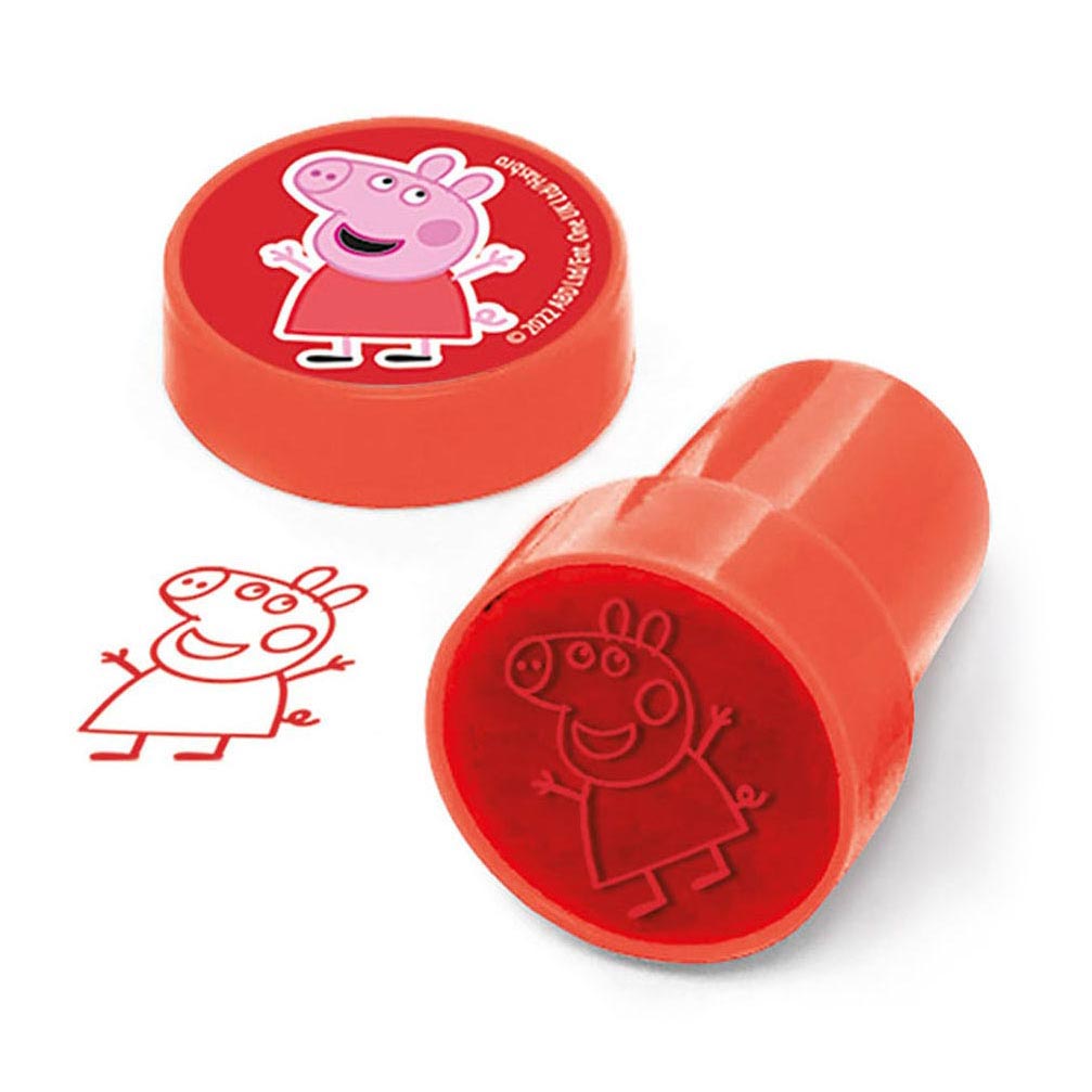 Totum peppa pig ensemble d'artisanat créatif avec tampons, crayons et autocollants-jouets éducatifs artisanat créatif junior artisanat d'estampage