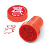 Totum peppa pig ensemble d'artisanat créatif avec tampons, crayons et autocollants-jouets éducatifs artisanat créatif junior artisanat d'estampage