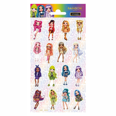 Feuille d’autocollants Totum scintillant arc-en-ciel haut