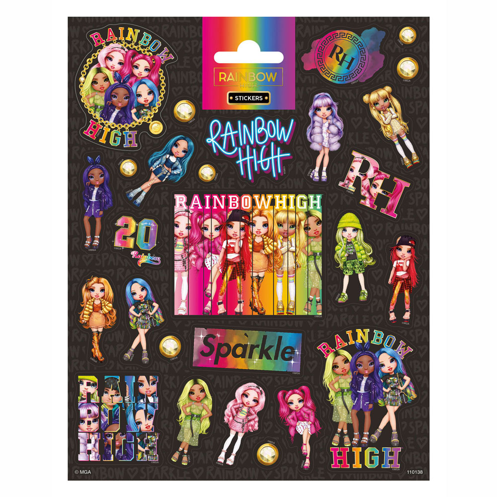 Totum stickervel rainbow high