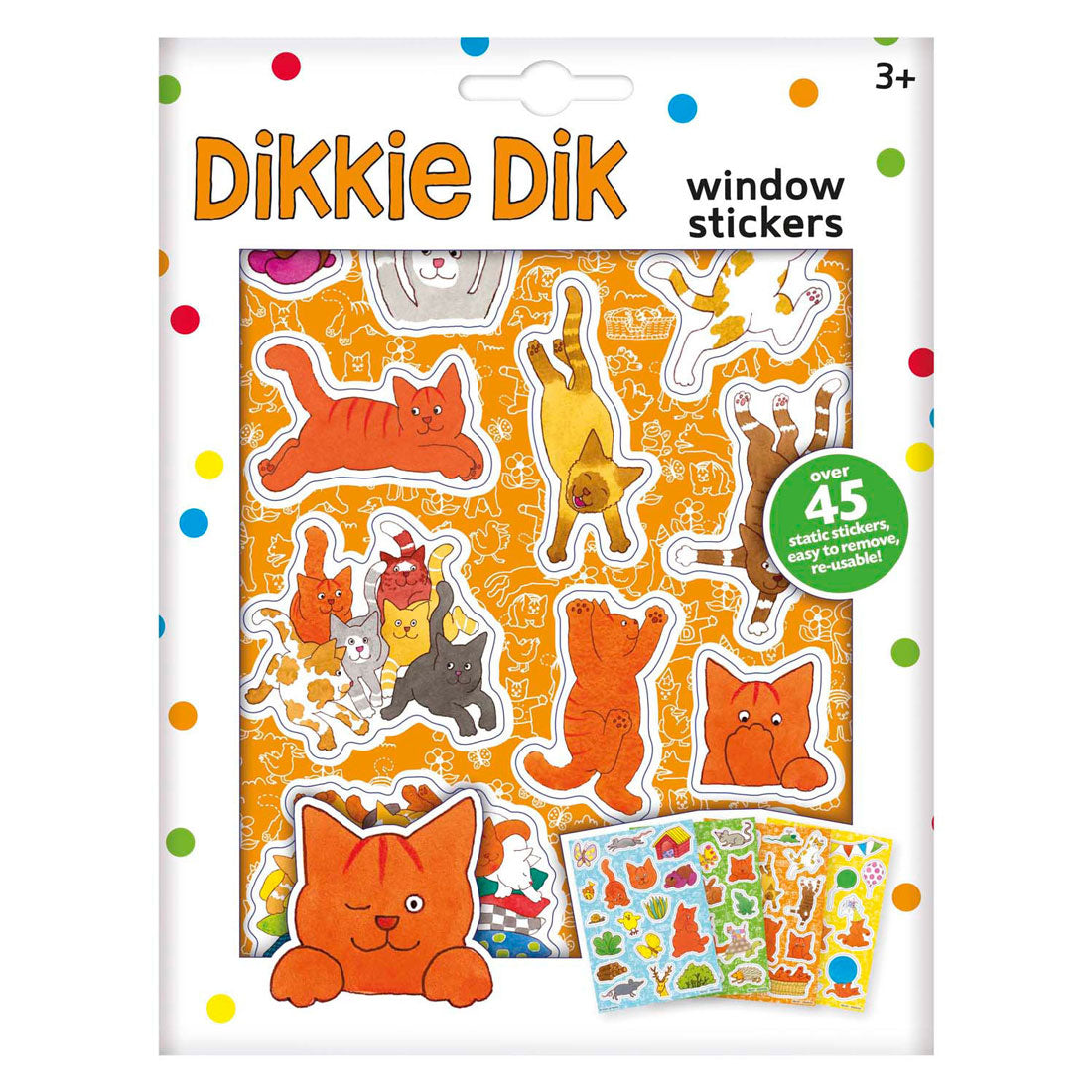 Bambolino jouets dikkie dik autocollants de fenêtre, 45 pcs.