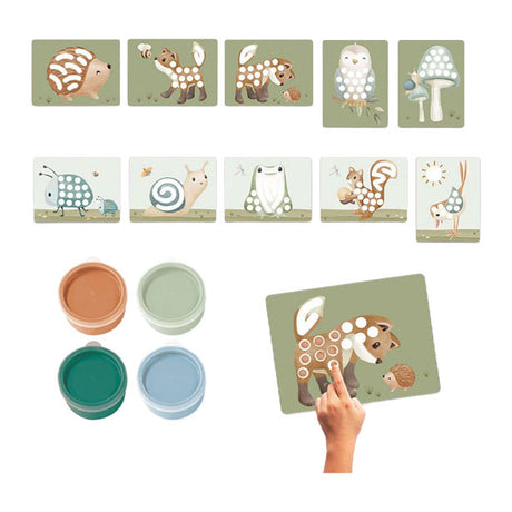 Little Dutch Finger Paint Forest Friends - Ensemble complet - Astuce cadeau - Jouets créatifs