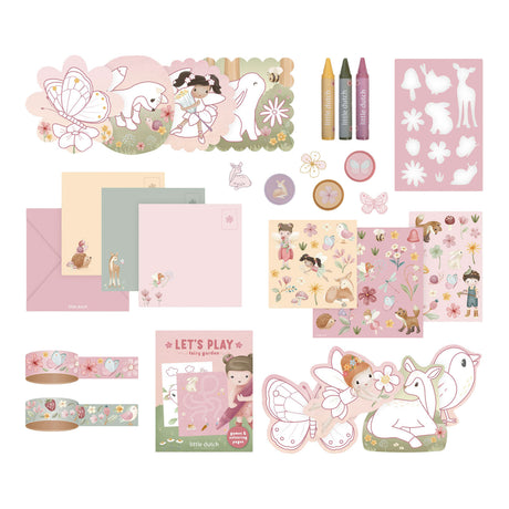 Little dutch knutselkoffer rosa fairy garden - creatief speelgoed - cadeautip