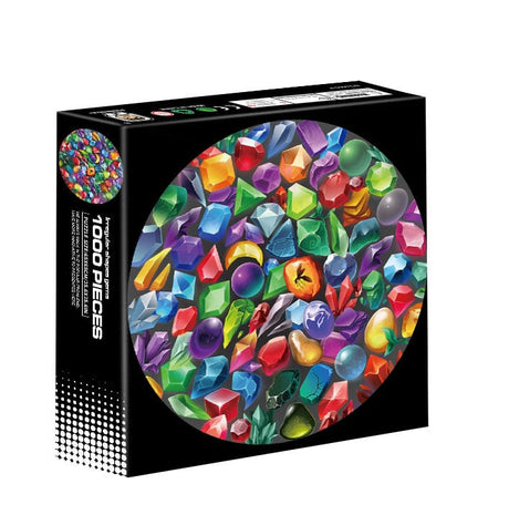 Puzzle d'introduction rond - pierres précieuses colorées - 1000 pièces