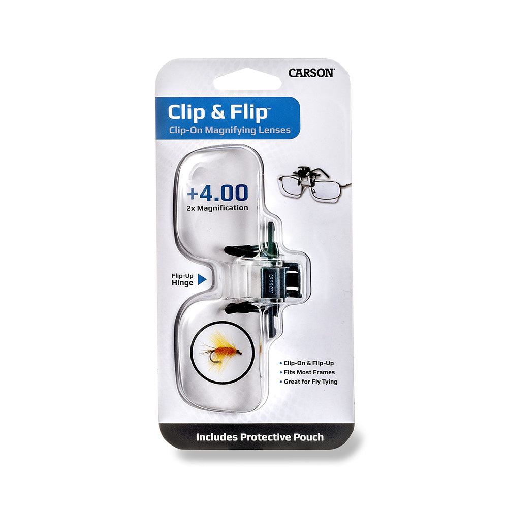 Loupes Carson 2x (+4,00 dioptries) clipsables et relevables