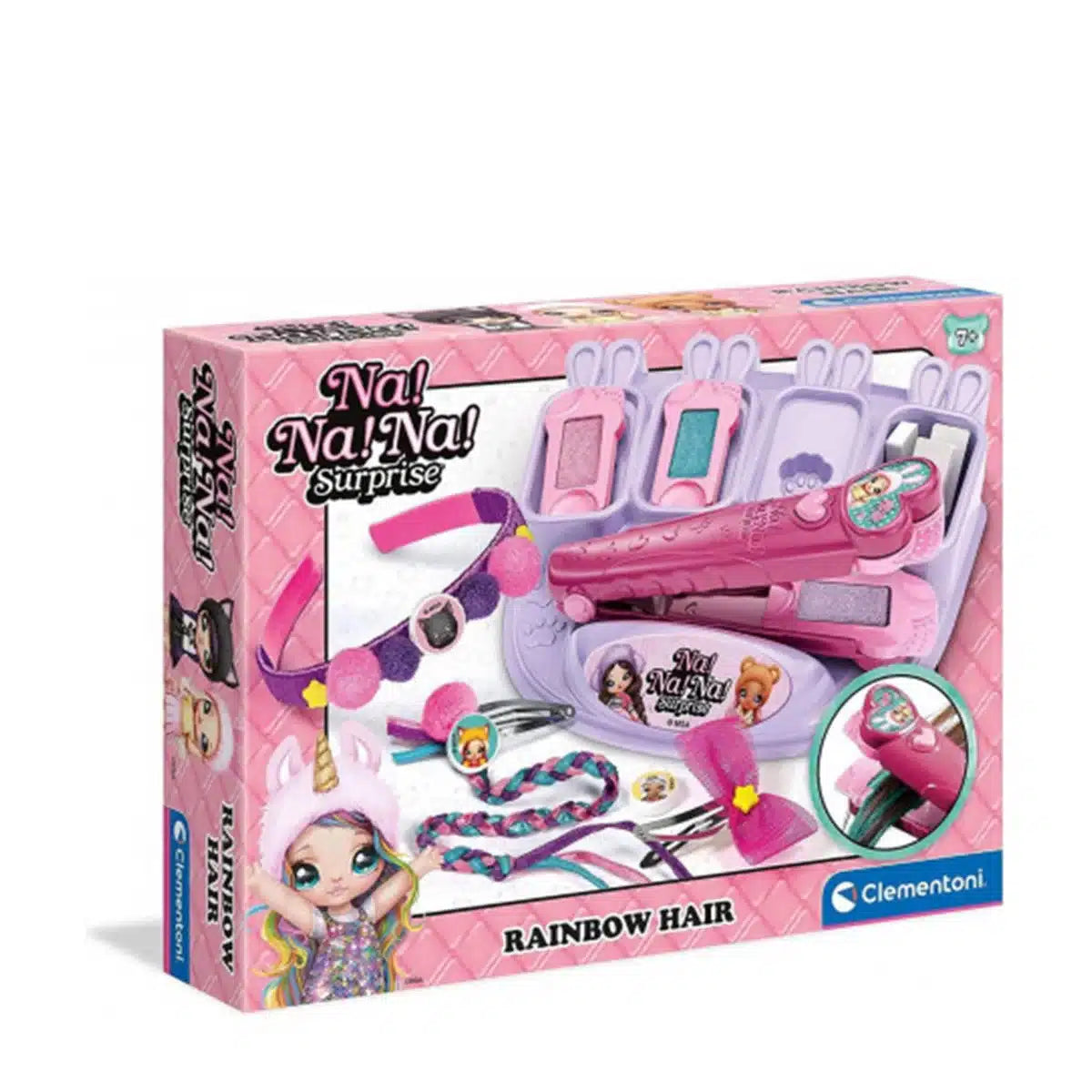 Ensemble surprise na na na pour cheveux arc-en-ciel Clementoni