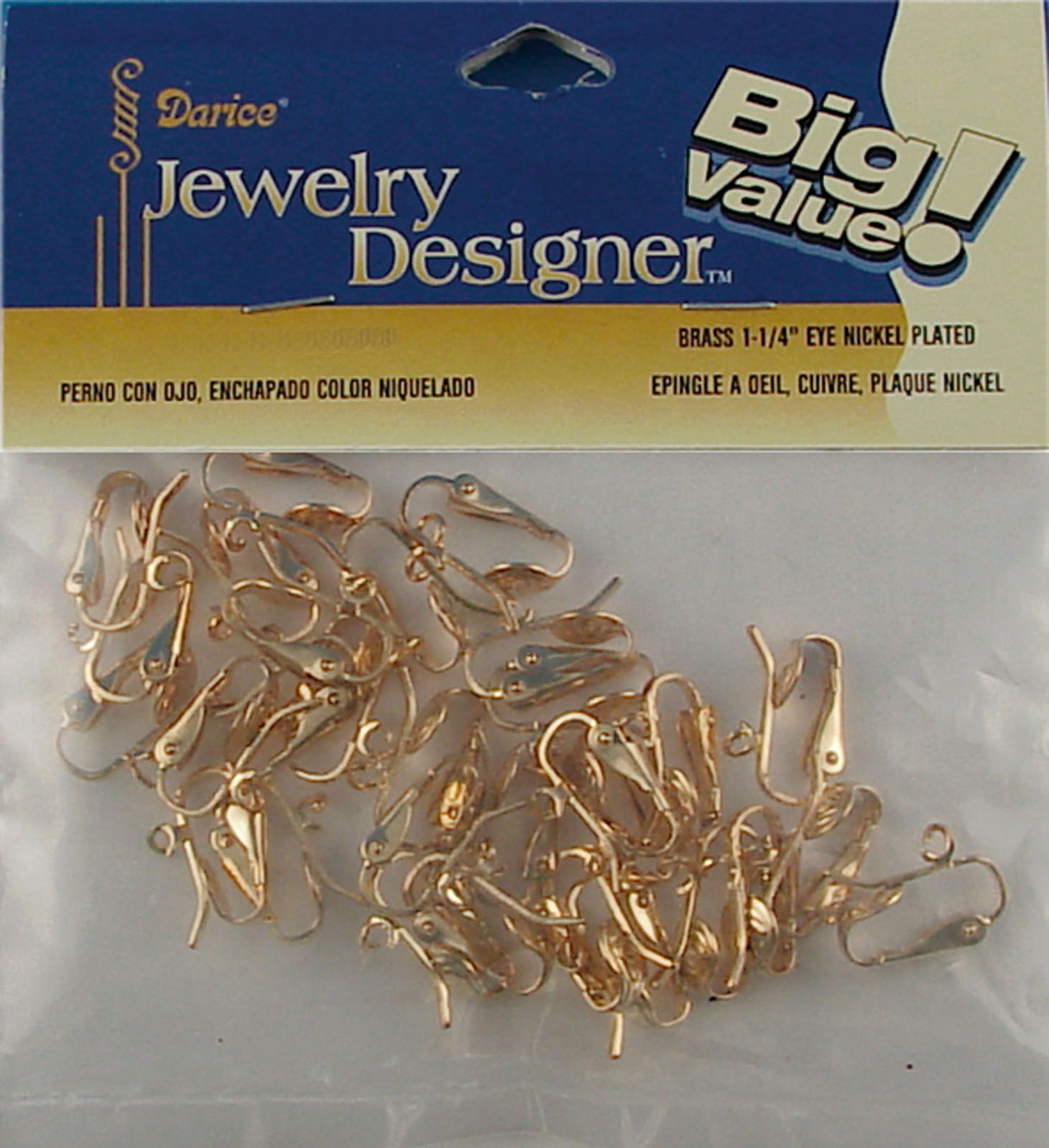 Darice • clips d'oreilles 16mm dorés.